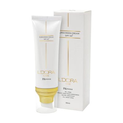 کرم ضدآفتاب +SPF50 بی رنگ لدورا کر ۸۰ میلی لیتر